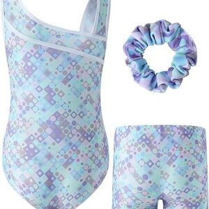 NEW Girls Gymnastics Leotard Set Sleeveless 5–6Y Dance Outfit